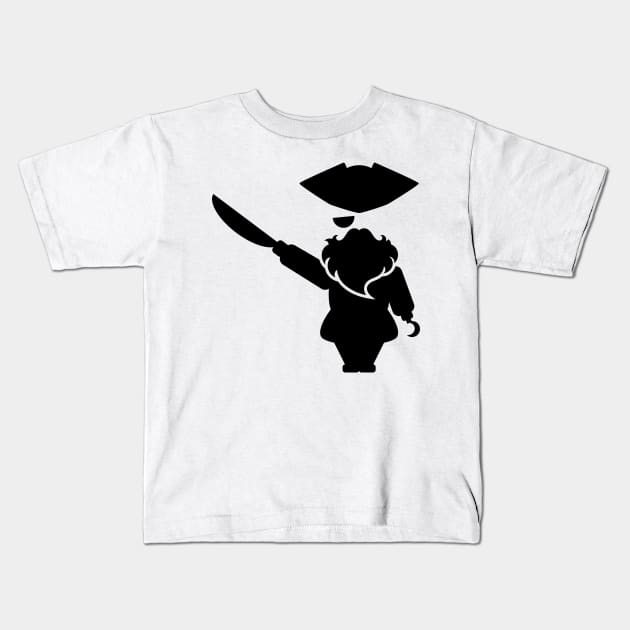 Bearded pirate with the sword and the hook Kids T-Shirt by SooperYela